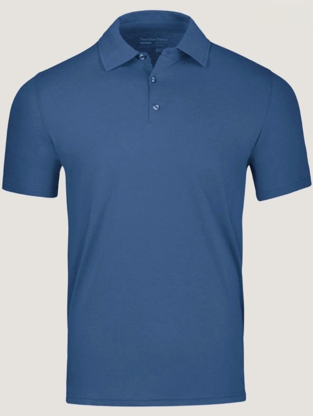 Fresh Clean Threads Torrey Polo Shirt 2XL XXL Monsoon Blue Short Sleeve New